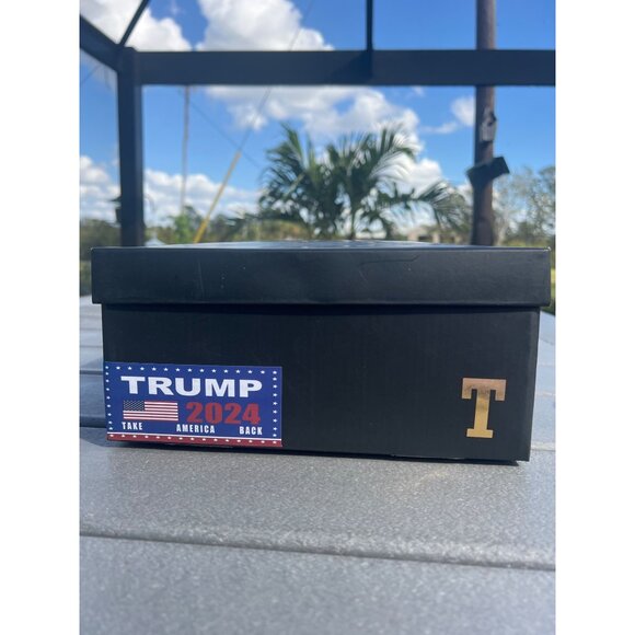 Gold and Red High-Top Sneakers - Picture 4 of 14